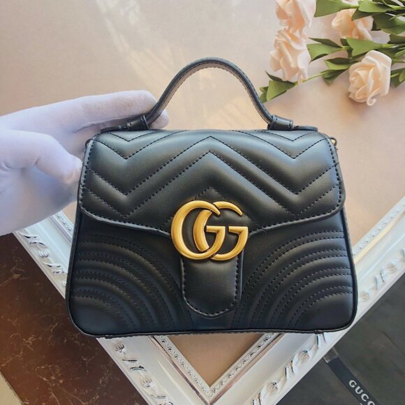 Gucci GG Marmont Top Handle Shoulder Bag - Picture 1 of 7